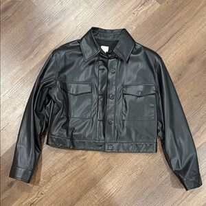 a new day Black faux Leather Jacket